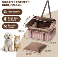 BurgeonNest Dog Car Seat for Small Dogs up to 25 lbs Grey – Essentials for Dogs - Nude Brown - image 2