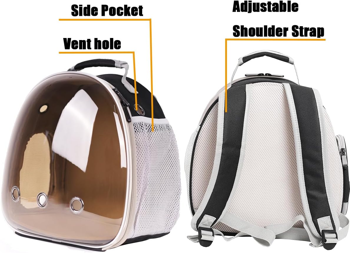 Small Animals Tent, Breathable Transparent Pet Playpen Pop Open Outdoor/Indoor Exercise Fence - Polarized Brown / Backpack+Playpen - image 3
