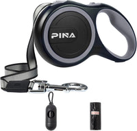 Retractable Dog Leash, 26ft Dog Leash for Small Medium Large Dogs Up to 110lbs, 360° Tangle-Free - 26 ft / Black Gray