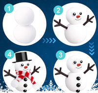 BANBBUR build a snowman clay kit with hats, scarves and carrot noses - view 4