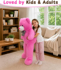 MaoGoLan 47 Inch Giant Teddy Bear - Magenta / 47 inches - image 3