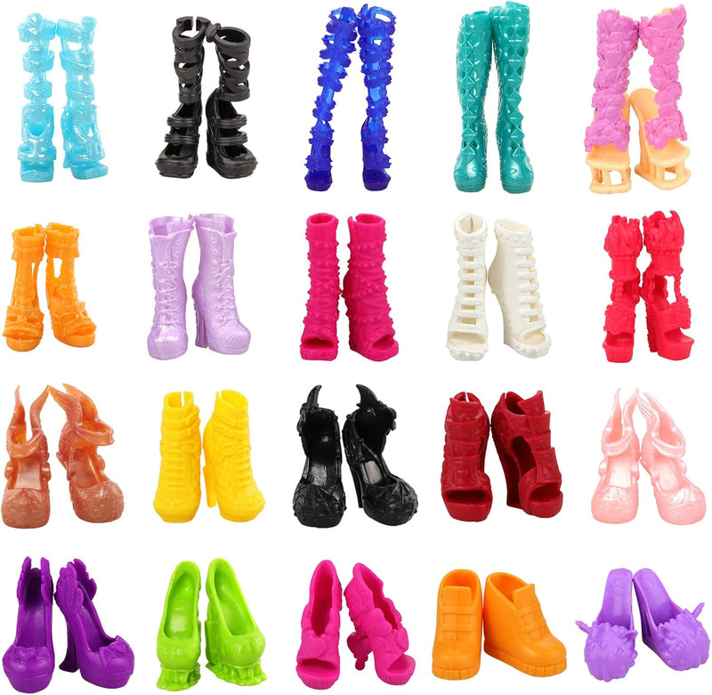 10 Pairs Doll Shoes Accessories for 11 inch Monster Girl Doll – Fun for Kids & Family