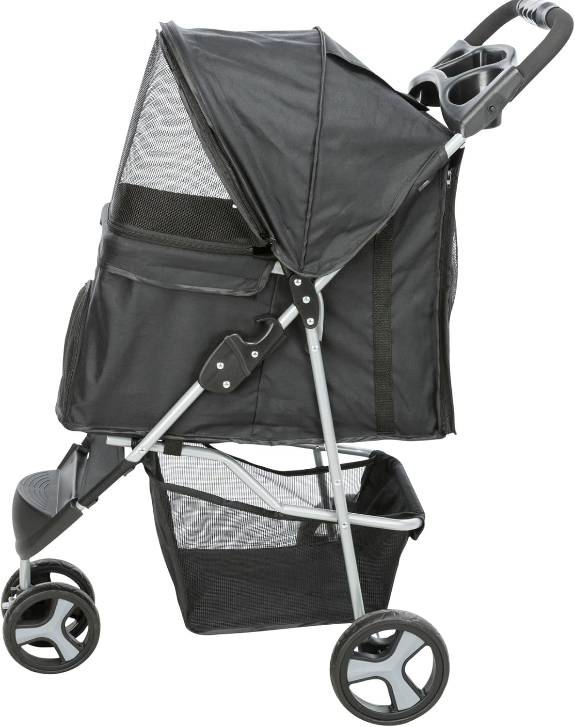 Trixie Foldable Pet Stroller for Cats and Dogs - Black
