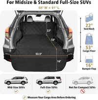 SUV Cargo Liner for Dogs - Trunk Cover for SUV with Bumper Flap Protector – Essentials for Dogs - A-Black / Standard: 55" x 91" - image 2