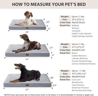WNPETHOME Orthopedic XL Dog Bed for Crate, Waterproof Extra Large Dogs Bed with Removable Washable Cover, Multi-Needle Quilting Dogs Crate Bed
