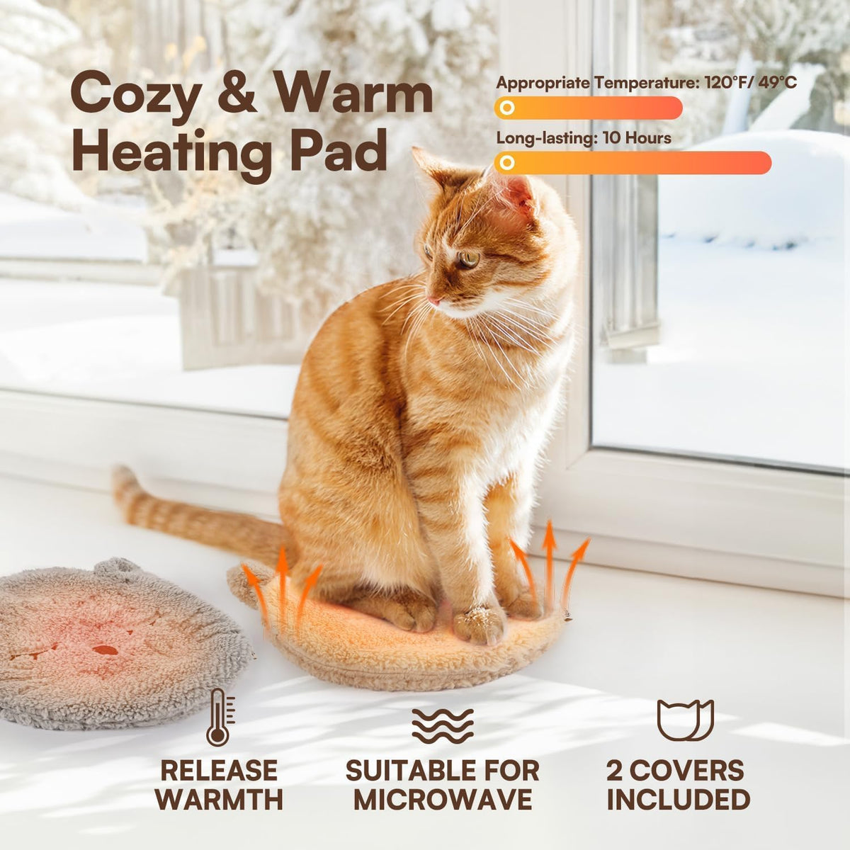ALL FOR PAWS Heated Cat Bed Indoor - Heated Cat Bed Mat - image 3