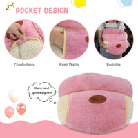 YUEPET Guinea Pig Bed Cuddle Cave, Warm Fleece Hideout - Pink / 1PCS - image 3