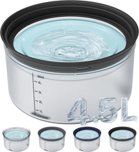 1.2Gal No Spill Dog Water Bowl with Slow Drinking Feeder – Essentials for Dogs - B-Black