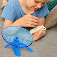 Hamster Wheel Flying Saucer Silent Exercise Wheel Running Wheel - Blue - image 2