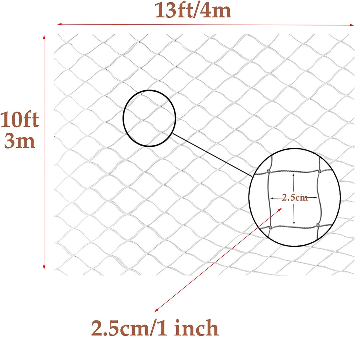 Cat Netting Balcony, UV & Weather-Resistant Cat Balcony Safety Net, Transparent Nylon Pet Mesh - Transparent 10x13ft - image 2