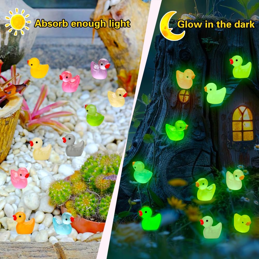 GWAHSA 240pcs Luminous Mini Resin Ducks - Luminous Ducks - image 3