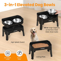 URPOWER Elevated Dog Bowls - Black / Large - image 4