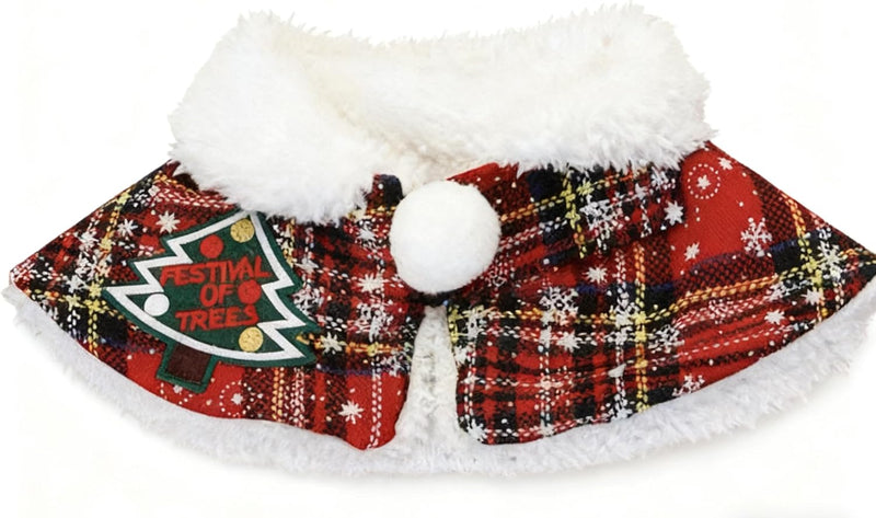 Plaid Pet Christmas Collar Cape-Pet Apparel-BIG FRENCHIES-Jane's Pet Boutique