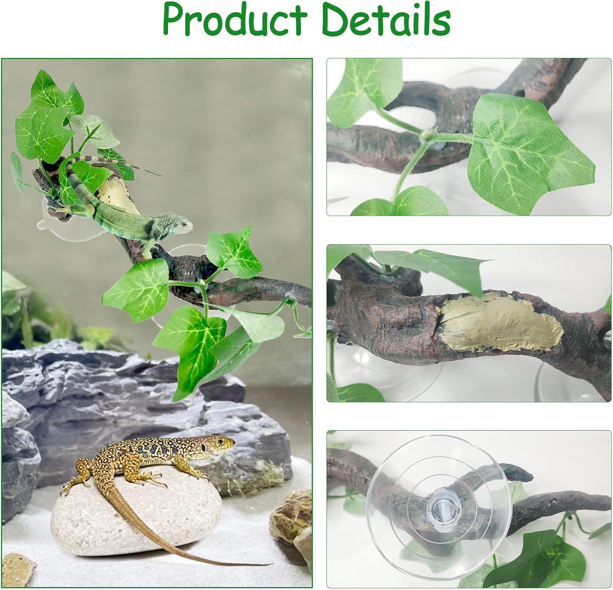2 PCS Reptile Corner Branch - Green, 2 Pcs - image 4