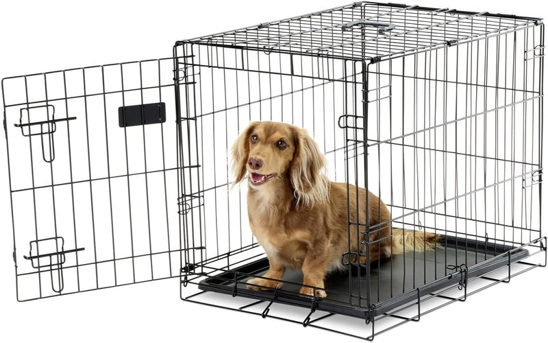 Carlson Pink Secure and Compact Single Door Metal Dog Crate - Single Door / 24.0"L x 18.0"W x 20.5"H