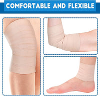 Nuanchu 16 Rolls Elastic Adhesive Bandage Tape Self Adherent Cohesive Flexible Stretch Elastic Athletic Tape for Sports Ankle Knee and Wrist, Vet Wrap for Horses Pets Cats Dogs(4 Inch x 5 Yard)