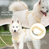 Sunraymascota No Pull Dog Harness for Medium Sized Dogs Puppy Vest - Light Yellow / L(Neck:20.9-31.5", Chest:24.8-37.4") - image 3