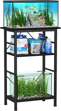 Snughome 10-20 Gallon Fish Tank Stand - Black / 10 Gal-3 Tier