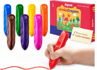 JoyCat 8 Colors Jumbo Crayons for Toddlers 1-3 - 8