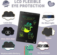 [2 Pack] Genialba LCD Writing Tablet 10-Inch Colorful Doodle Board - Black / 12 Inch / 1 - image 2