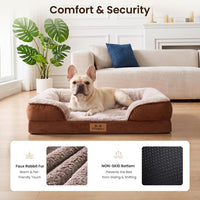 Orthopedic Dog Bed Medium Size Dog, Memory Foam Dog Bed Couch - Brown / 30.0" L x 20.0" W x 6.3" Th - image 4