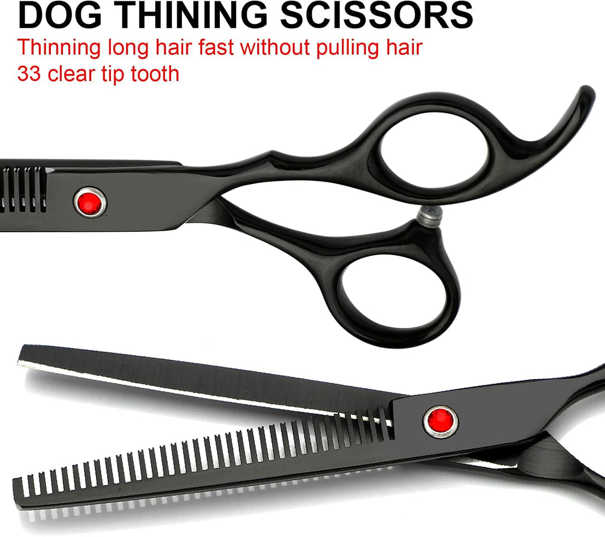 Dog Grooming Scissors Kit - Black 5 Piece / 5 - image 4