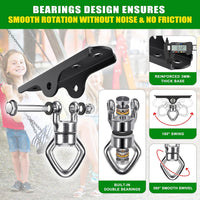 2Pack Heavy Duty Swing Hanger 180° Ceiling Swing Mount 2000 LBS - Ball Bearing 360° Swivel Diamond Hook ( 2 Pack ) - image 2
