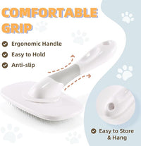 360°Rotating Dog and Cat Brush with Soft Pins Gentle Slicker Brush for Small Dogs Puppies Yorkies Poodles Cats Removes Loose Fur
