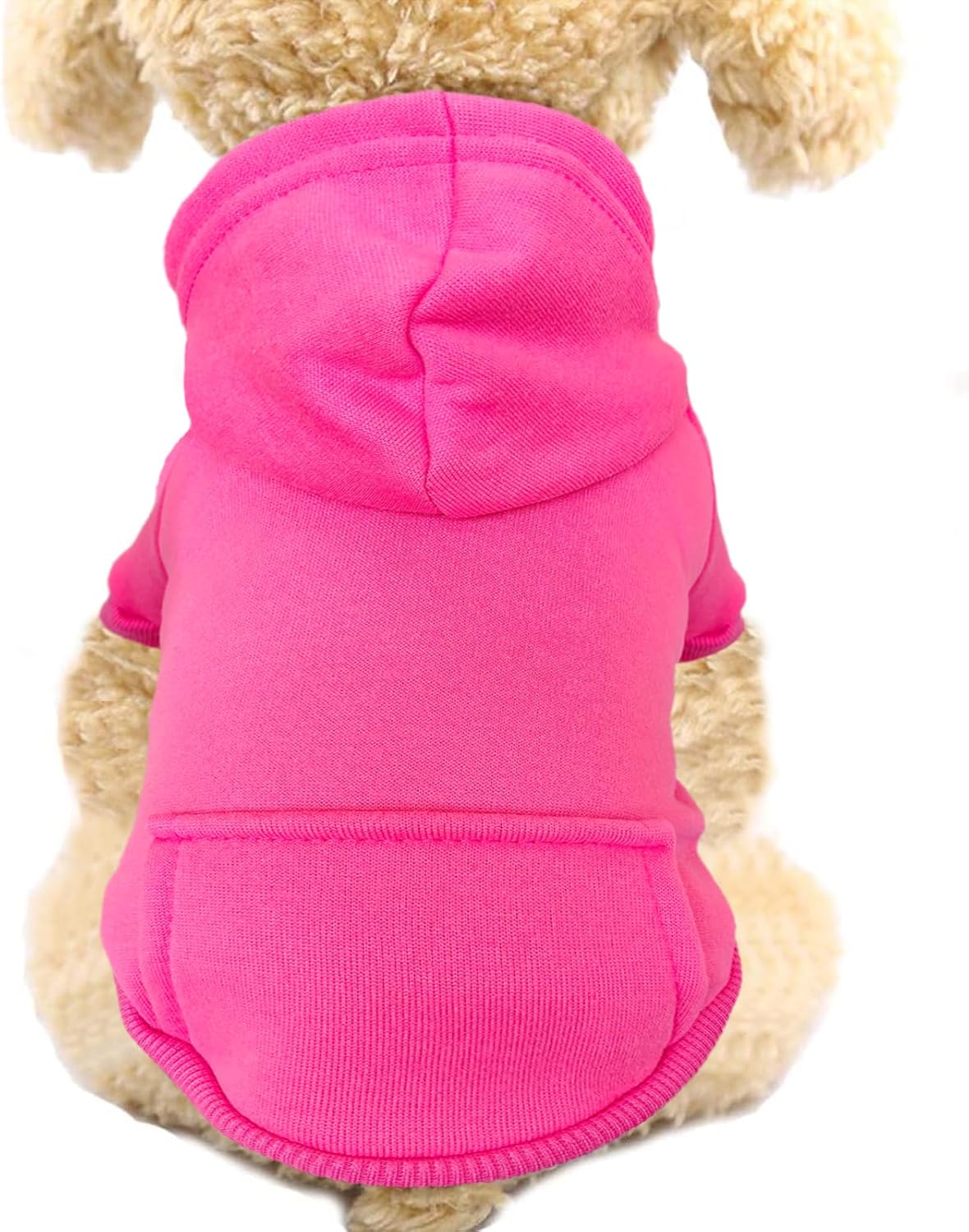 Soft Dog Hoodies for Small Dogs - Rose red / X-Large