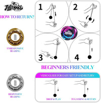 LESHARE X2 Dual-Mode Yoyo for Advanced Players & Teens Beginners – Fun for Kids & Family - Red black blue - image 3