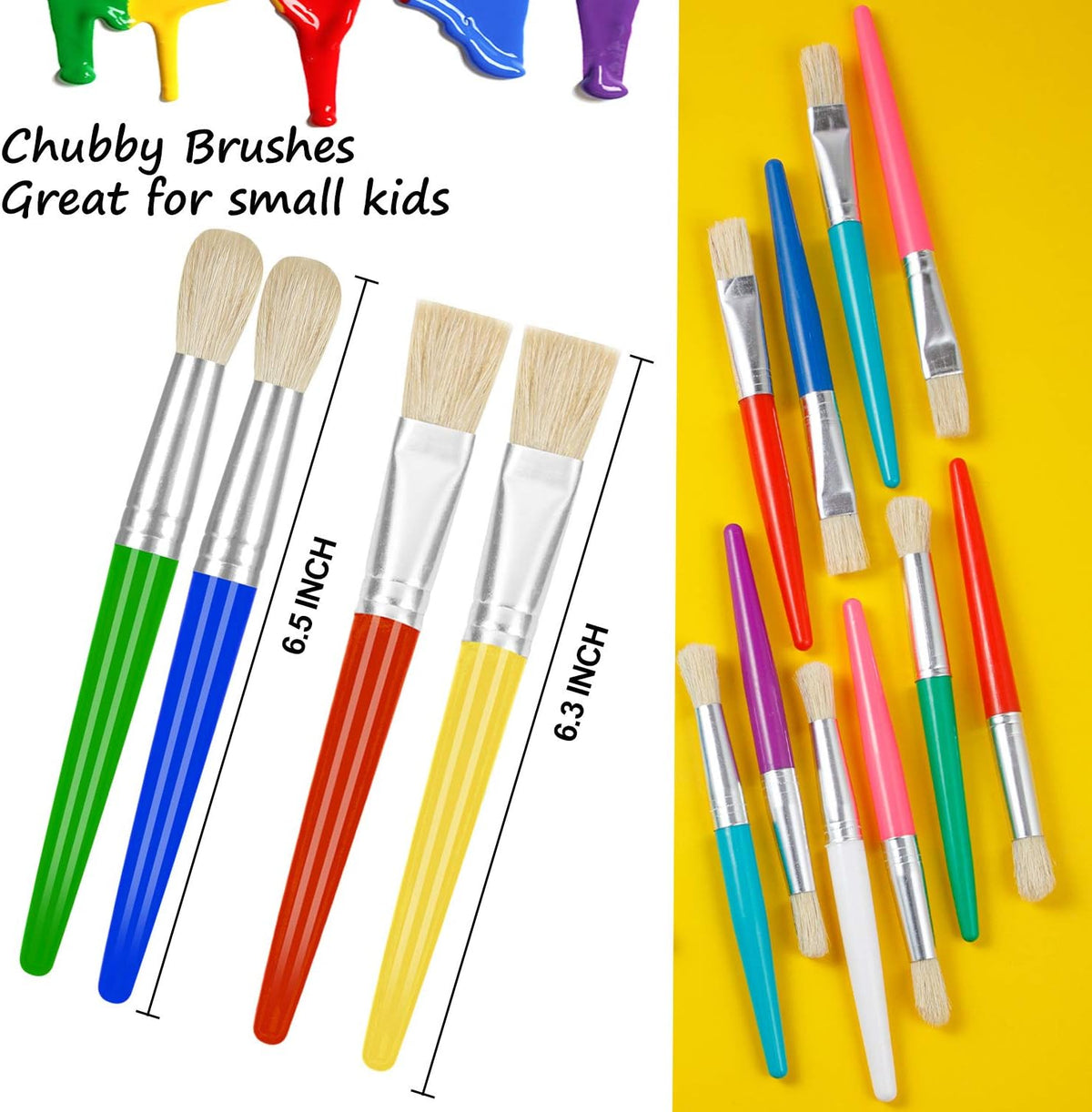 YGAOHF 24 Pcs Paint Brushes for Kids Bulk - 24 Pack - image 3