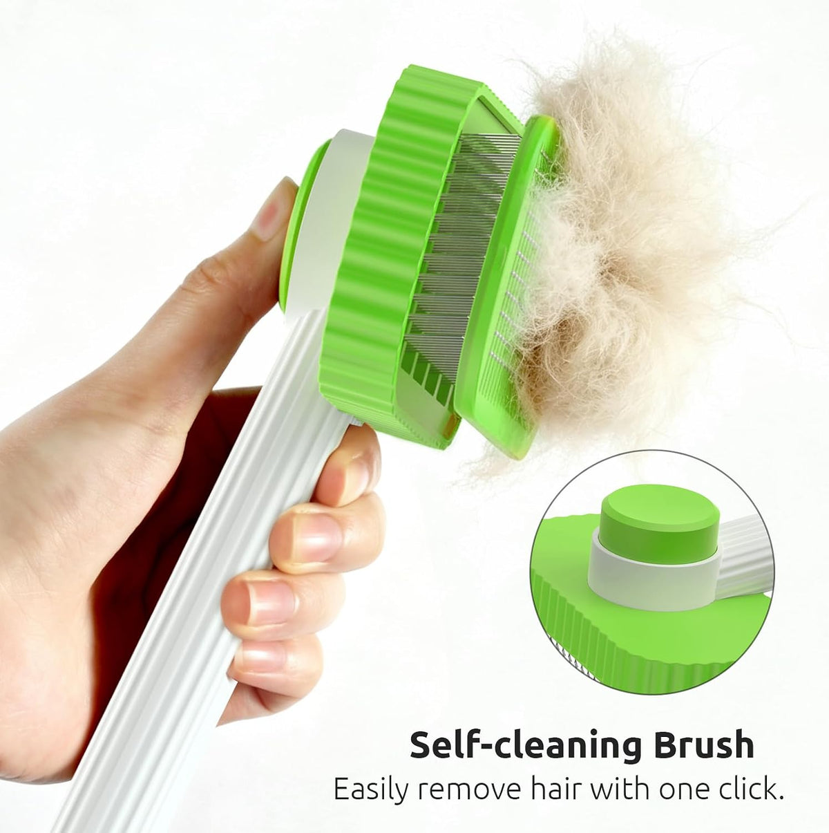 Cat brush, Cat Brush for Long or Short Haired Cats – Essentials for Cats - Green - image 3