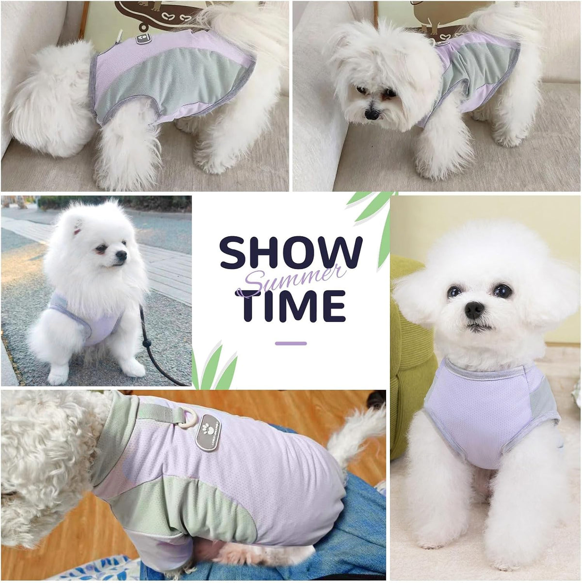 3 Pack Dog Cooling Vest with D-Ring Dog Tshirt Sun Protection Small - 1Pack Purple / Xx-large - image 3