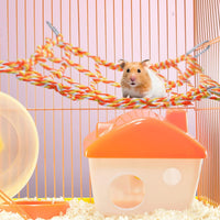 2Pcs Rat Cage Accessory Rat Climbing Toy Net, Red, Yellow - 11 x 7.8 Inch / Multi Color - image 2