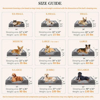 Comfort Expression Large Dog Beds Waterproof Orthopedic Foam Dog Sofa Beds Comfy Pet Bed with Washable Removable Cover & Non-Slip Bottom(Large,Grey)