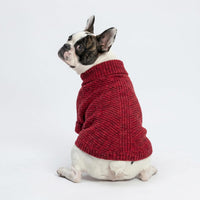 Fitwarm Thermal Knitted Dog Sweater Doggy Winter Coat Pet Clothes - Medium / Burgundy Red - image 3