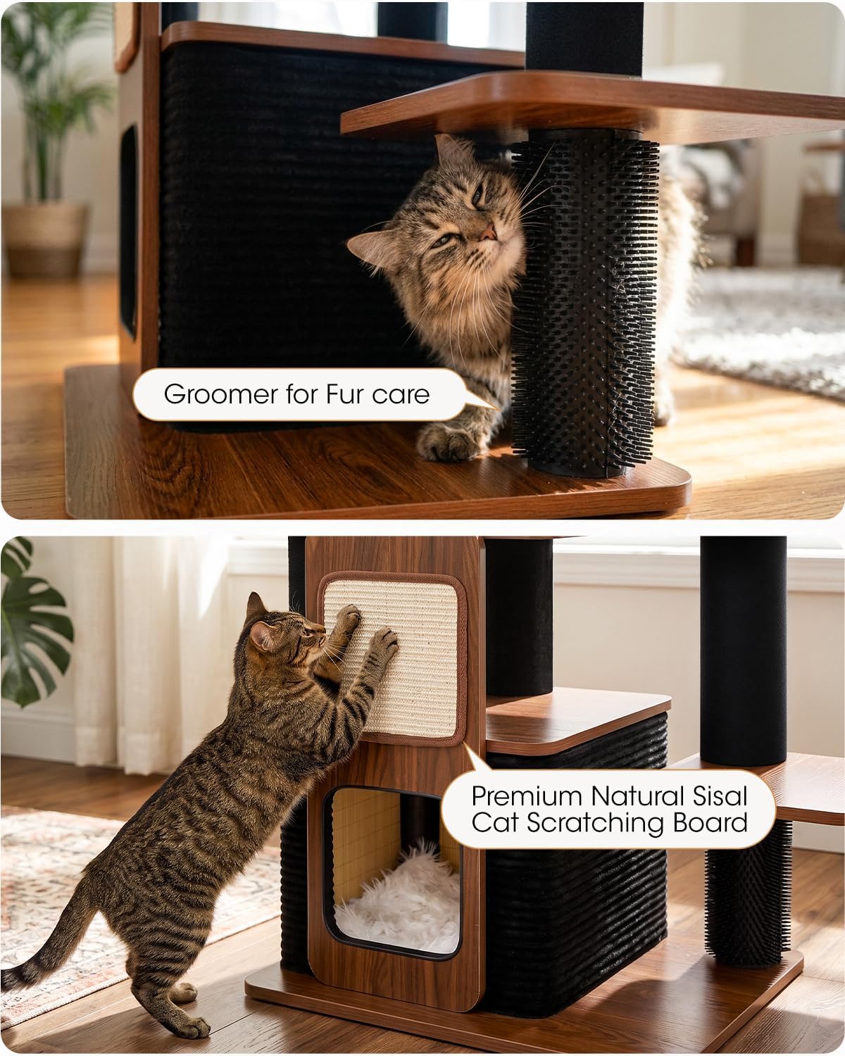 Wood Cat Tree for Indoor Cats - image 3