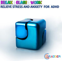 Fidget Spinner Toys Cube Adults - Blue+red - image 3