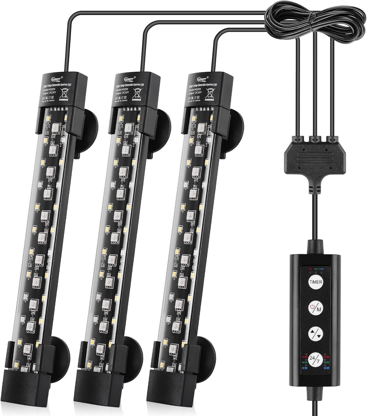 hygger Dual-Channel Controller Submersible Aquarium LED Light - 3