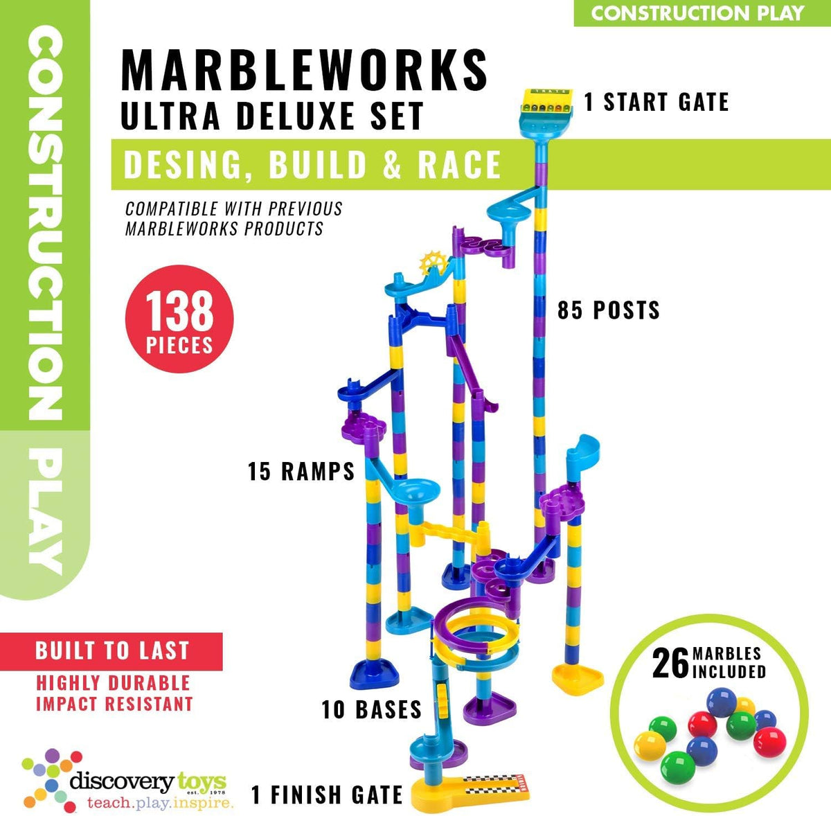 Discovery Toys MARBLEWORKS Marble Run Starter - Ultra Deluxe Set - image 2
