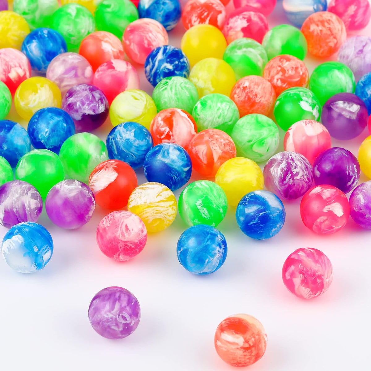 Sumind 100 Pcs 0.78 Inch Kids Small Bouncy Balls Bulk for Party Favor - 0.98 inch / 500