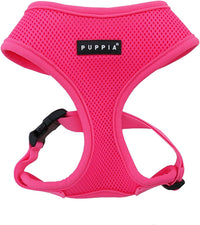 Puppia Soft Harness A - M Over-The-Head Soft Mesh Harness Neon Pink – Essentials for Dogs - Small / PINK