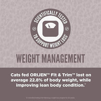 ORIJEN Fit & Trim Grain Free High Protein Premium Dry Cat Food 12lb Bag
