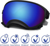 Large Dog Sunglasses with Adjustable Strap UV Protection, Winproof Dog Puppy Sunglasses, Suitable for Medium-Large Dog Pet Glasses, Dogs Eyes Protection(Colorful)