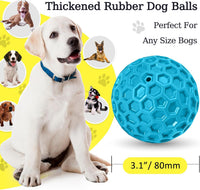 2 Pack Indestructible Squeaky Dog Balls for Aggressive Chewers - Azure - image 2
