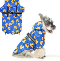 Dog Raincoats for Medium Dogs, Waterproof Rain Jacket with Hood – Essentials for Dogs - Duck Blue / S(Back 13.2", Chest 18.5", Neck 13.9")