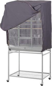 QBLEEV Bird Cage Covers, Breathable Blackout Birdcage Covers for Night – Essentials for Birds - Grey / 24.8"L X 17.7"W X 31.5"H