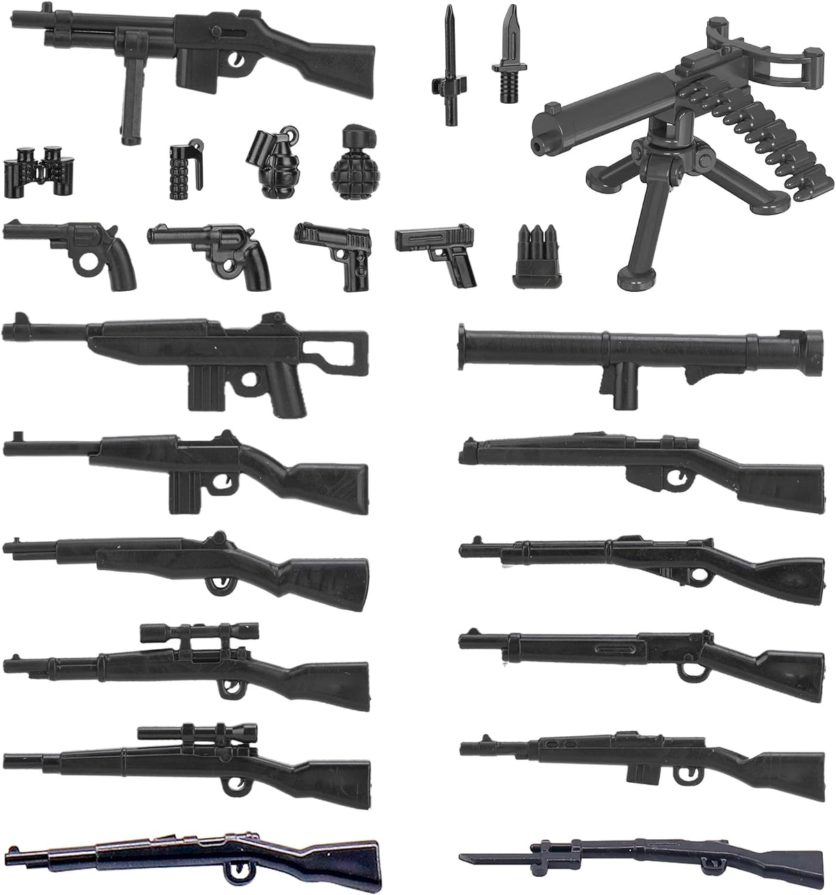 Weapons Pack Military Toy Set Building Blocks Model for Soldier - 25 PCS-Weapons