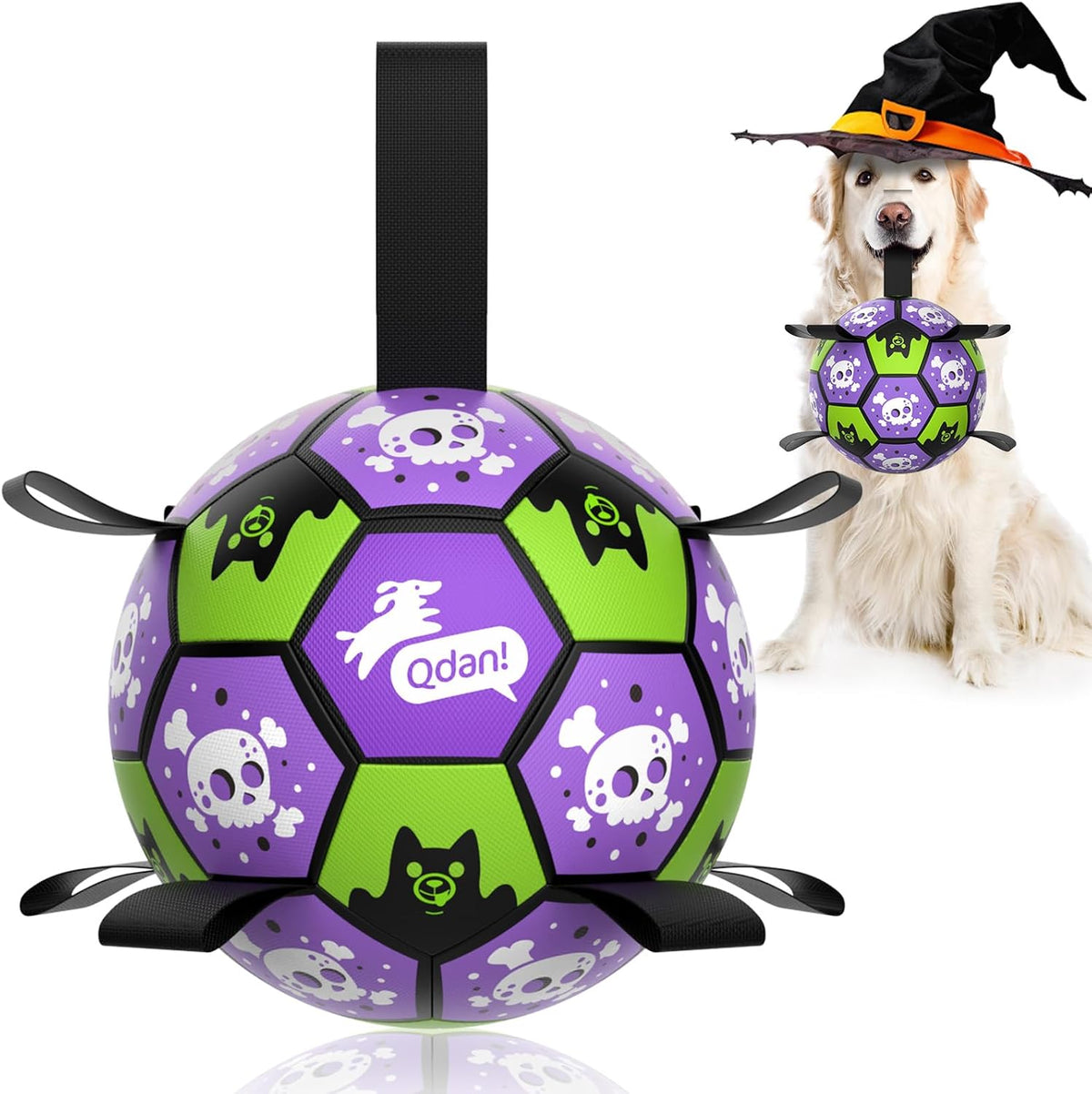 QDAN Dog Balls, Herding Balls for Dogs - Halloween / Large Size 3 (8 Inch)