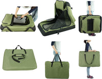 EliteField 3-Door Soft Dog Crate with Bed & Carrying Bag – Essentials for Dogs - Sage Green / 36.0"L x 24.0"W x 28.0"H - image 4